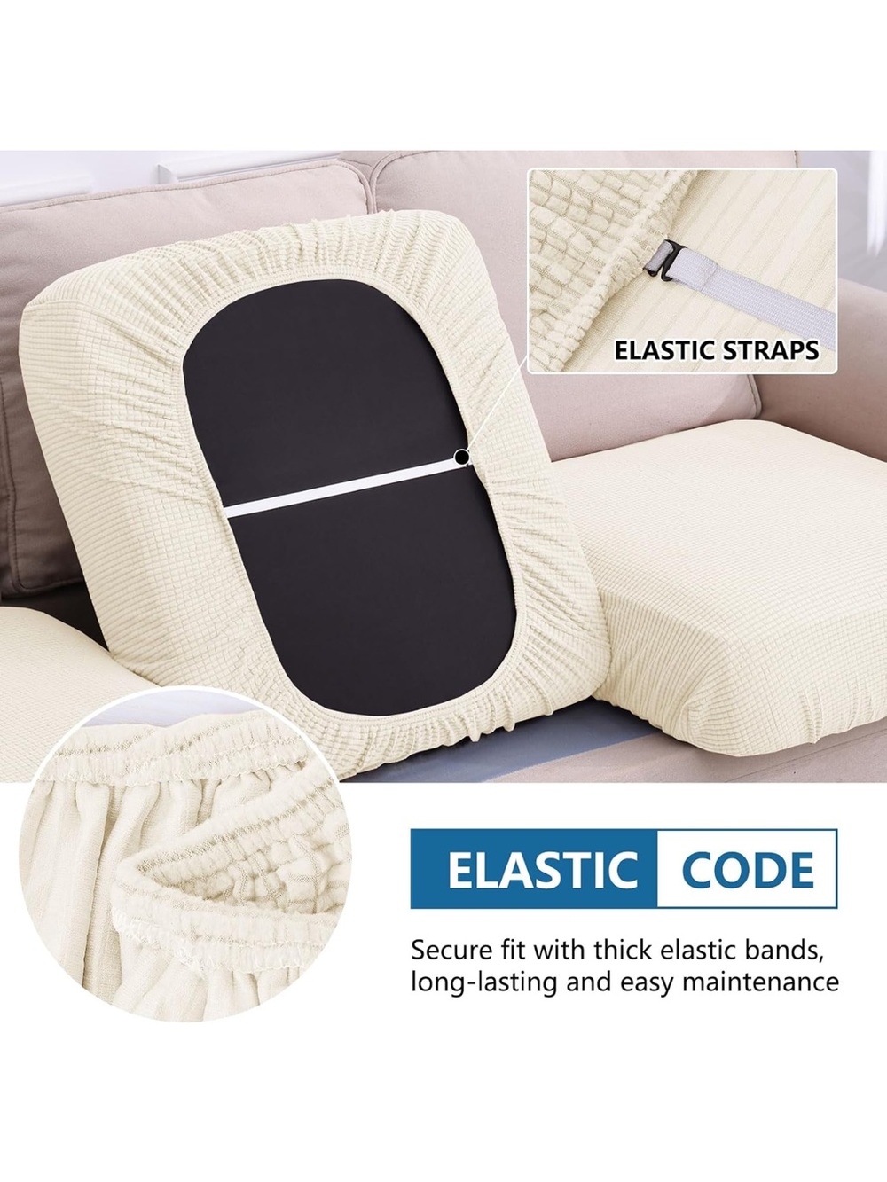 Waterproof Couch Cushion Covers for Pets, Non Slip Sofa Seat Cover. 621/bb8-1:v - Picture 4 of 8